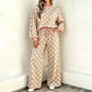 🍂  Classic Polka Dot Print, Relaxed Wide Leg | Women's Sweatshirt & Wide-Leg Pants Matching Set