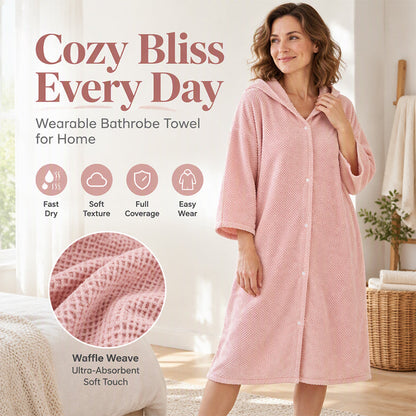 ☁️ Women's Hooded Bathrobe Towel – Premium Material, Breathable & Always Cozy – A Must-Have for Your Wardrobe – Now 50% OFF!