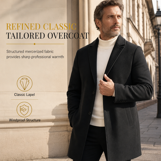 📢📢50% OFF!!! 🎉✨ Men's Classic Single Breasted Trench Coat – Premium Windbreaker, Business Casual Style & Timeless Design – Perfect for Work, Travel & Everyday Wear