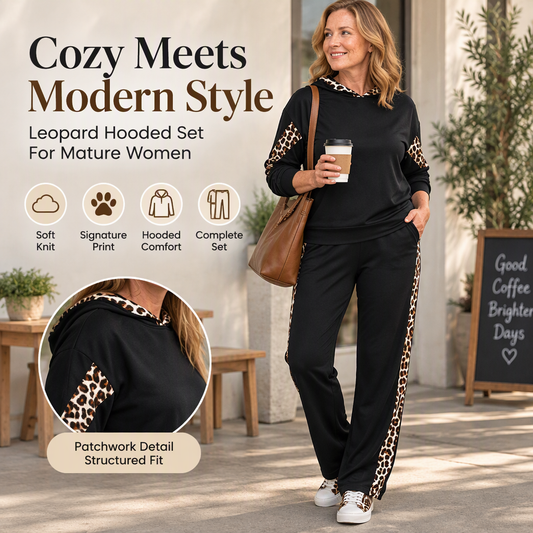 ✨ Flattering High Waist, Head-To-Toe Style | Women's Leopard Print Top & Pants Set