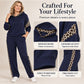 ✨ Flattering High Waist, Head-To-Toe Style | Women's Leopard Print Top & Pants Set