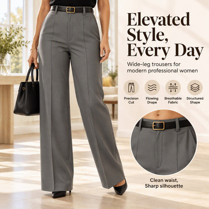 👖👖50% OFF!!! 🎉✨ High-Waisted Wide-Leg Dress Pants – Soft Fabric, Comfy Stretch & Timeless Design