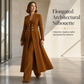 🌸Hot Sale 50% OFF🍂Women's Elegant Autumn 2 Piece Outfit Set with Retro Long Sleeve Coat and Simple Trousers