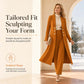 🌸Hot Sale 50% OFF🍂Women's Elegant Autumn 2 Piece Outfit Set with Retro Long Sleeve Coat and Simple Trousers
