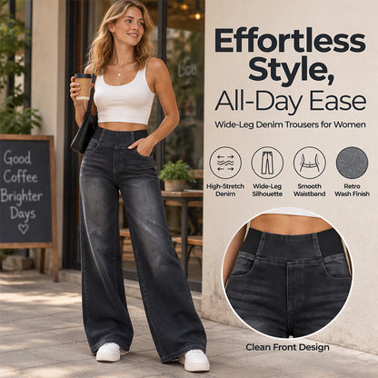 👖👖50% OFF!!! 🎉✨ Casual Stretch Wide-Leg Jeans – Premium Denim, Comfy Fit & Timeless Design