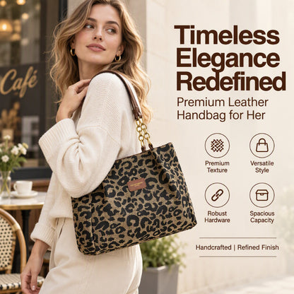 🎁2026 New Arrivals💥Last Day Sale 50% Off💥Large Capacity Tote Bag with Leopard Print