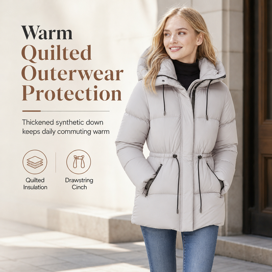 🧥 Long-Line Coverage, Cozy Core Warmth | Women's Long Hooded Padded Coat🥠𝙁𝙧𝙚𝙚 𝙎𝙝𝙞𝙥𝙥𝙞𝙣𝙜
