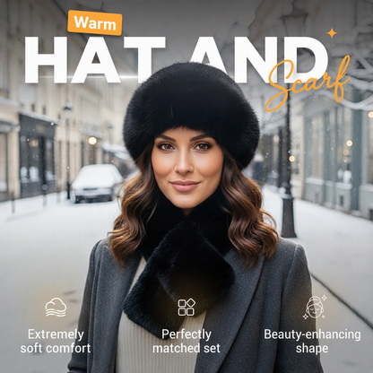 🎁 Soft Plush Feel, Ready-to-Gift Warm Set | Winter Thickened Scarf & Hat Set