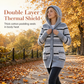 🍂 Warm Lined Comfort, Easy Layering Style | Women's Mid-Length Hooded Knit with Cotton Lining