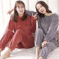 ☁️ Cloud-Soft Warmth, Relaxed Lounge Fit | Women's Loose Warm Coral Plush Pajamas Set