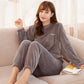 ☁️ Cloud-Soft Warmth, Relaxed Lounge Fit | Women's Loose Warm Coral Plush Pajamas Set