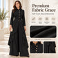 ✨ Polished Look, Flowing Silhouette | Women's Elegant Longline Coat & Wide-Leg Pants Set