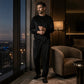 🌙 All-Night Warmth, Soft Velvet Feel | Men's Cozy Thermal Velvet Pajama Set