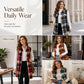 🧥 Timeless Check, Easy Layered Comfort | Women's Plaid Button Down Vest Shirt with Pockets