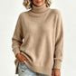 🍂 Warm Knit Feel, Effortless Layered Look | Women's Loose Fit Knit Turtleneck Sweater