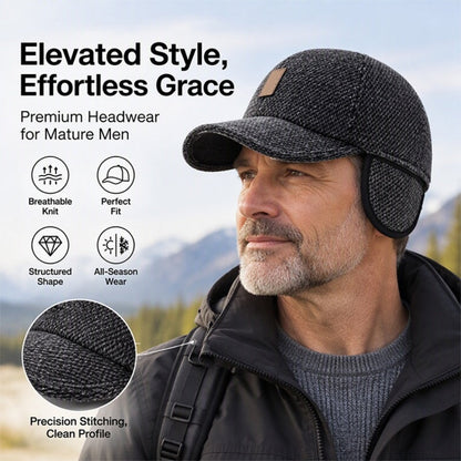 🧢 Cozy Ear Coverage, Toasty Head Warmth | Men's Warm Baseball Cap with Ear Flaps
