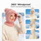 🧣 All-in-One Warmth, Full Head-to-Neck Coverage | Women's Winter One-Piece Knitted Beanie Scarf Mask