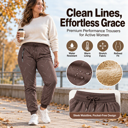 👖 Cloud-Soft Warmth, Stay-Dry Protection | Women's Sherpa-Lined Water-Resistant Pants