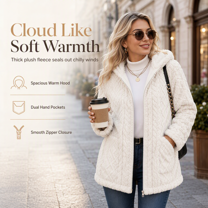 ☁️ Plush Comfort, Easy Layering | Women's Casual Plush Solid Color Cardigan