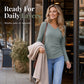 ✨ Flattering Neckline, Soft Touch Comfort | Women's Elegant V-Neck Knit Top
