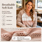 🧶 Bold Contrast Look, Airy Breathable Feel | Women's Color Block Hollow-Out Knit Hoodie