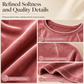 ☁️ Soft Velvet Feel, Easy Everyday Comfort | Women's Casual Velvet Crew Neck Dress with Pockets