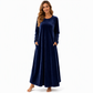 ☁️ Soft Velvet Feel, Easy Everyday Comfort | Women's Casual Velvet Crew Neck Dress with Pockets