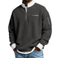 🧵 Textured Feel, Easy Layered Comfort | Men's Casual Waffle Quarter Zip Sweatshirt