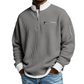 🧵 Textured Feel, Easy Layered Comfort | Men's Casual Waffle Quarter Zip Sweatshirt
