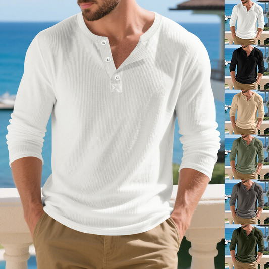 👕 Easy Match Style, All-Day Soft Comfort | Men's Soft Casual Long Sleeve Top