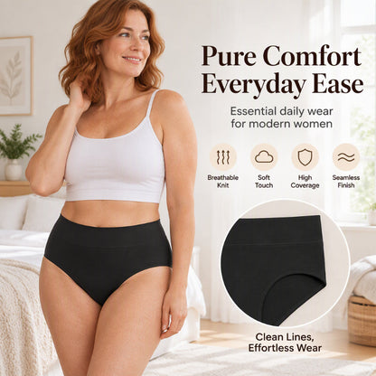 🩲 All-Day Breathable Comfort, Secure Waist Coverage | Women's High Waisted Stretchy Breathable Panties