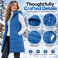 🧥 Cozy Long-Line Coverage, Easy Layered Warmth | Women's Mid-Length Hooded Padded Vest