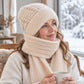 🧣 Toasty Comfort, Head-to-Neck Coverage | Women's Winter Warm Hooded Scarf