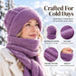 🧣 Toasty Comfort, Head-to-Neck Coverage | Women's Winter Warm Hooded Scarf