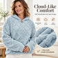 ✨ Refined Pattern Detail, Cloud-Soft Warmth | Women's Diamond Jacquard Plush Hooded Sweatshirt