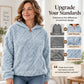 ✨ Refined Pattern Detail, Cloud-Soft Warmth | Women's Diamond Jacquard Plush Hooded Sweatshirt