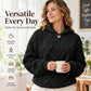 ✨ Refined Pattern Detail, Cloud-Soft Warmth | Women's Diamond Jacquard Plush Hooded Sweatshirt