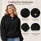 ✨ Refined Pattern Detail, Cloud-Soft Warmth | Women's Diamond Jacquard Plush Hooded Sweatshirt