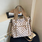 👜 Spacious Everyday Carry, Retro Checker Charm | Casual Large Capacity Checkerboard Tote Bag