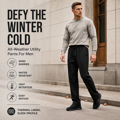 👖 Wind-Blocking Dry Comfort, Toasty Core Warmth | Unisex Windproof Quick-Dry Plush-Lined Pants