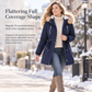 🧥 Toasty Winter Warmth, Plush Hood Trim | Women's Winter Parka Coat with Faux Fur Hood