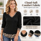 👚 Effortless Layered Look, Flattering Neckline | Women's 2-in-1 Layered V-Neck Ribbed Knit Top