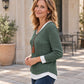 👚 Effortless Layered Look, Flattering Neckline | Women's 2-in-1 Layered V-Neck Ribbed Knit Top
