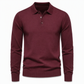 🧶 Clean Solid Look, Easy Layered Comfort | Men's Solid Color Long Sleeve Knit Shirt Pullover Sweater