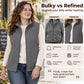 🧥 Structured Collar Warmth, Brushed Soft Comfort | Women's Stand Collar Thermal Brushed Vest