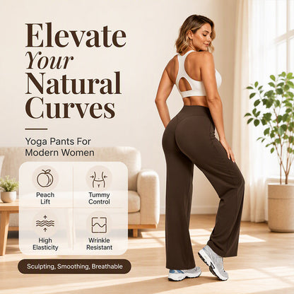🧘 Flowing Silhouette, Flexible Comfort | Women's High Waisted Wide Leg Yoga Pants