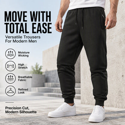 👖 Toasty Warmth, Secure Zip Storage | Men's Warm Joggers with Zipper Pockets