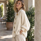 ✨ Refined Lapel Detail, Eye-Catching Button Accents | Women's Elegant Lapel Knit Cardigan with Gold Buttons