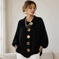 ✨ Refined Lapel Detail, Eye-Catching Button Accents | Women's Elegant Lapel Knit Cardigan with Gold Buttons