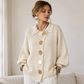 ✨ Refined Lapel Detail, Eye-Catching Button Accents | Women's Elegant Lapel Knit Cardigan with Gold Buttons